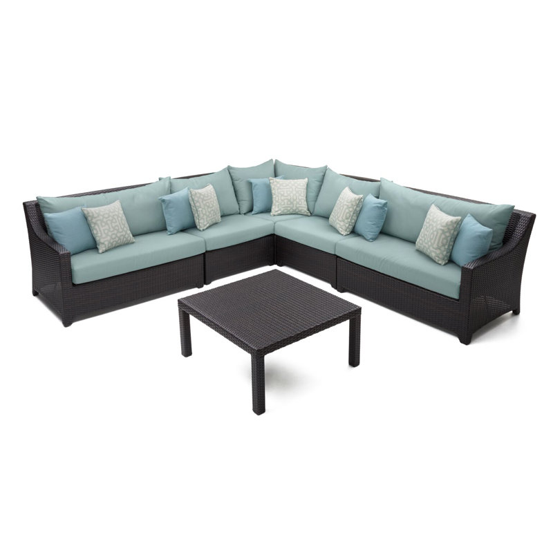 Deco 6 Piece Setting Group with Cushions, Canvas Spa Sunbrella® Canvas