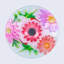 Bain solaire floral en verre avec colibri