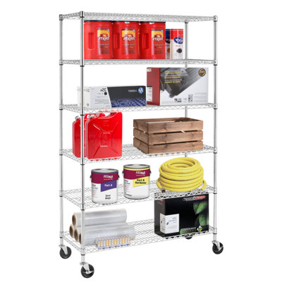 Étagère de rangement en métal avec roulettes 47,6 po Navan
