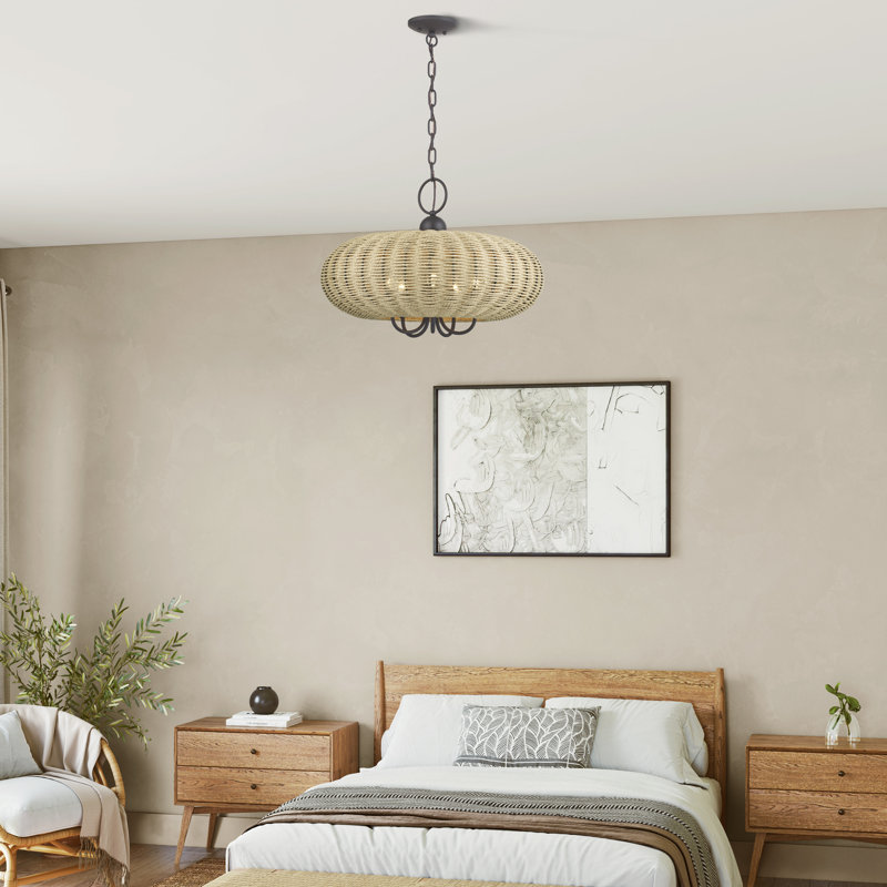 Lustre suspendu 5 lumières Aliane, Bronze