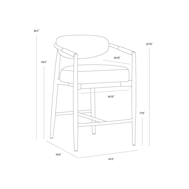 MARITA COUNTER STOOL - LOUIS CREAM