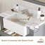 Meuble-lavabo double 36 po gris avec miroir