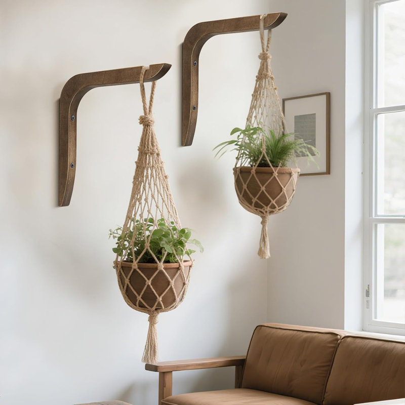 2 crochets de plante suspendus pour le mur, crochets de panier pour lanternes, support à fleurs, carillons, lampe, mangeoires d'oiseaux, décoration de patio