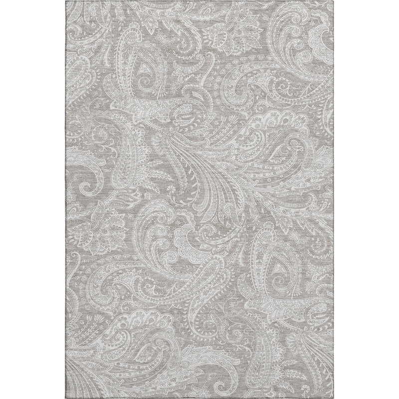 Premium Machine Washable Apodaca Taupe Rug, Rectangle 10' x 14'