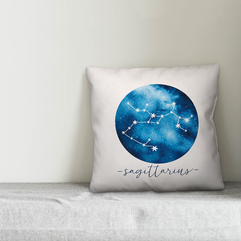 Sagittarius Zodiac Sign Throw Pillow