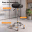 Swivel Upholstered Bar Stool with Iron Frame-890427760