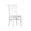 Ensemble de table ronde et de chaises blanches à finition échelle blanche 3 pièces-506664307