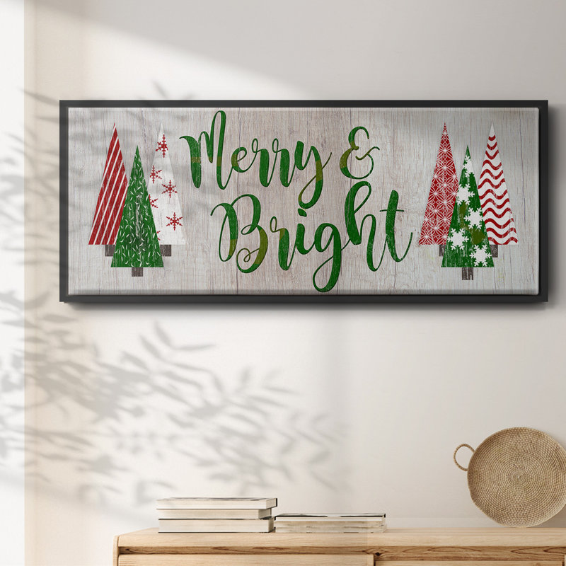 Merry & Bright - toile encadrée, H 8 po x l 20 po