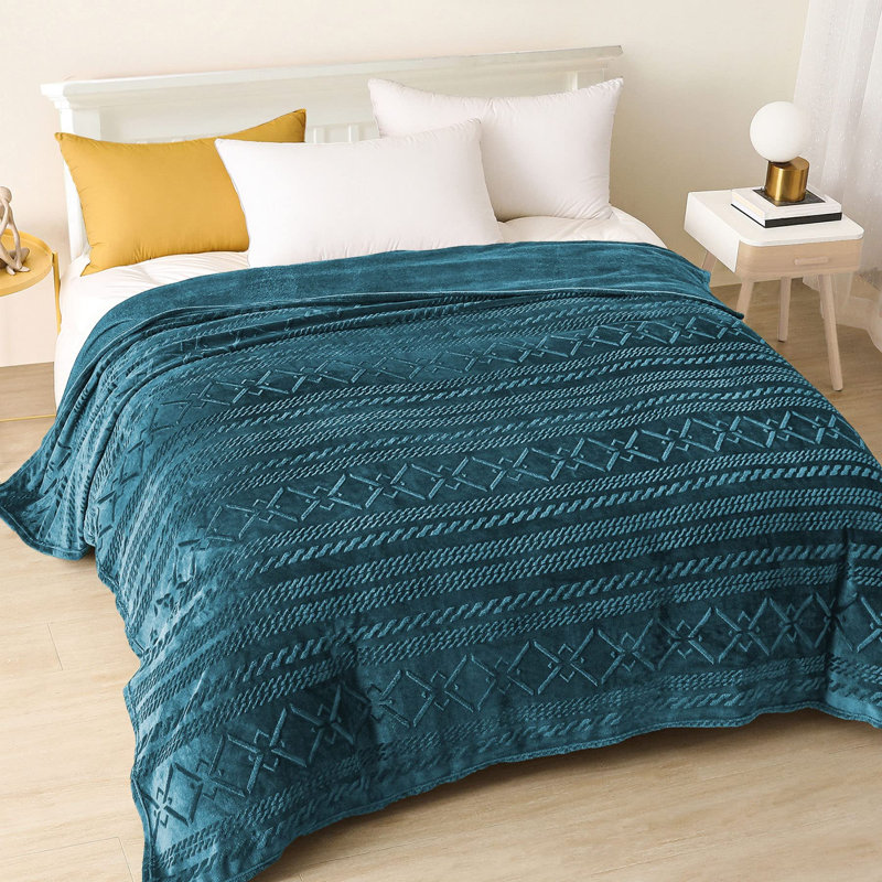 Ammersee Throw Blanket, W230 x L230cm, Dark Green