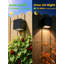 Solar Wall Lights Outdoor, Modern Square Solar Wall Sconce IP65 Waterproof, Solar Outdoor Lights For Patio, Porch, Garden, Backyard, Fence Decor (2 Pack)