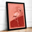 Flamingo in Profile Minimalist - Framed Print-1782903647-1782903645
