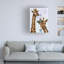 «Chewing Giraffe Duo» par Fab Funky, impression sur toile tendue