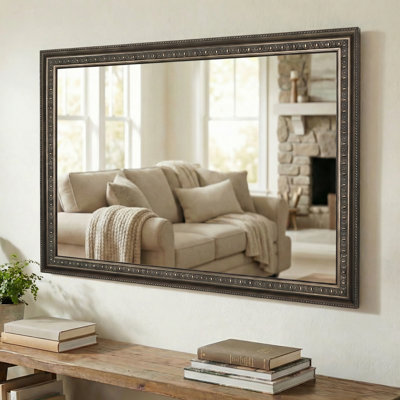 Anthonette Wood Framed Mirror with Safety Backing Ideal for Bathroom / Vanity Mirror
