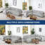 116" U-Shaped Modular Sectional Sleeper Sofa with Pull Out Bed, 7 Seater, Charging Ports & Foldable Side Table, Cloud Chenille Grey-1977885013