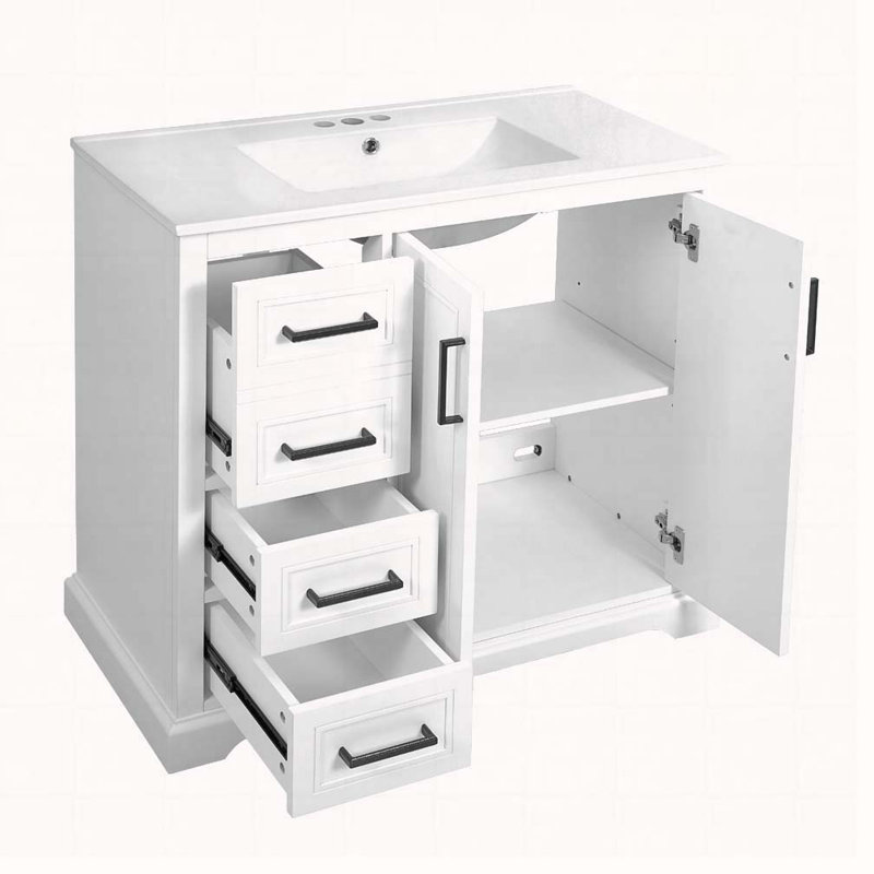 36"Bathroom Vanity with Ceramic Sink