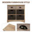 Armoire de rangement rustique avec deux tiroirs et quatre paniers en rotin classique-1678317984