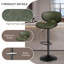 Ensemble de 2 tabourets de bar, tabourets de bar en similicuir avec dossier, tabourets de comptoir pivotants avec repose-pieds, tabourets de cuisine réglables pour la cuisine et les bars-106670298