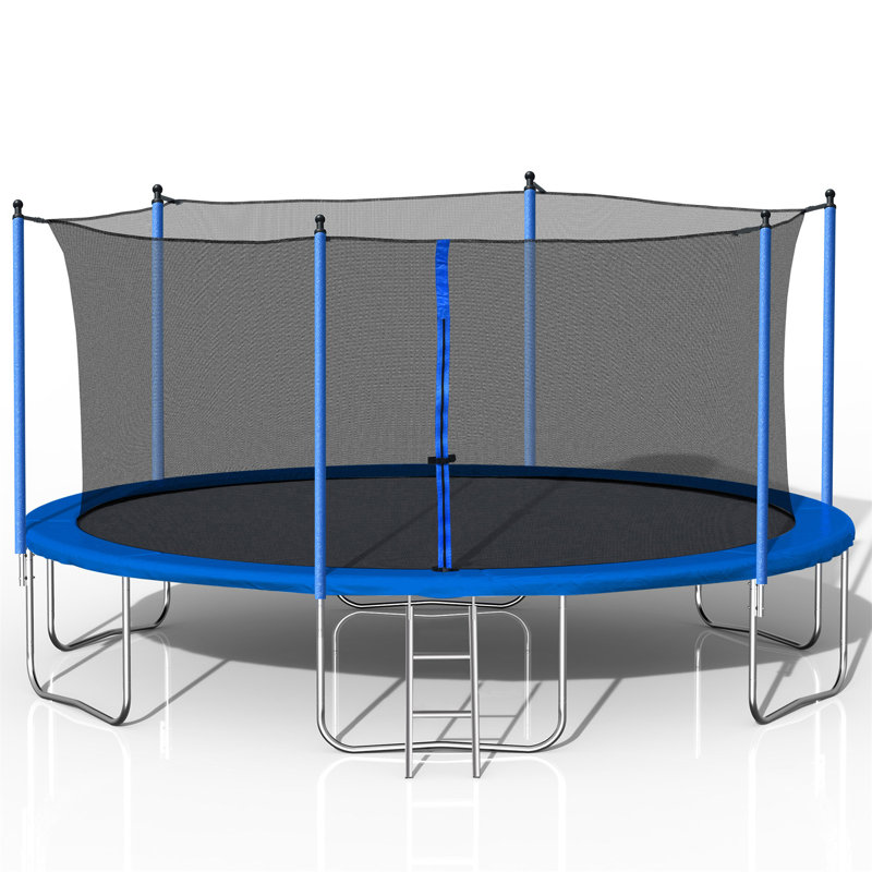 14FT  Trampoline With Safety Enclosure Net,Heavy Duty Jumping Mat And Spring Cover Padding For Kids And Adults,  Ladder