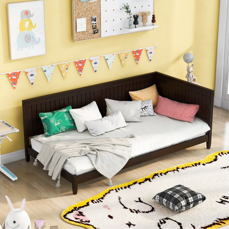 Twin Size Wood Daybed/Sofa Bed, Espresso, Twin, Espresso