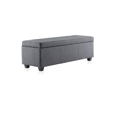 Aiyahna 46.85" Wide Rectangle Upholstered Storage Ottoman