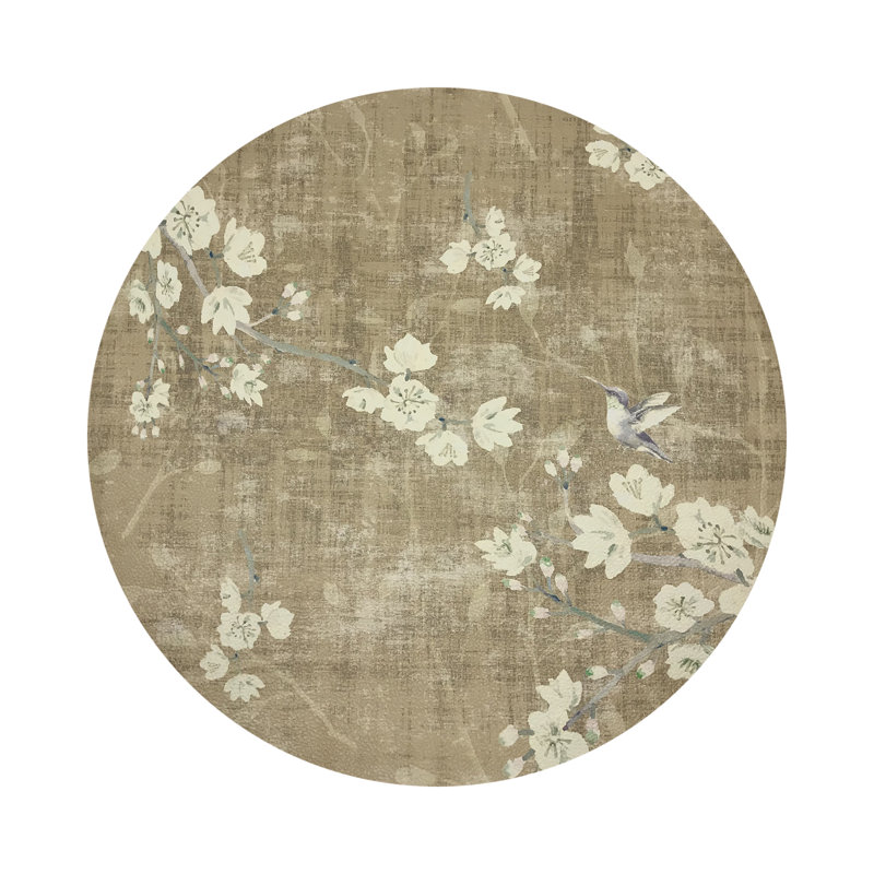 Blossom Fantasia Pebble 16" Vinyl Placemat, Gold