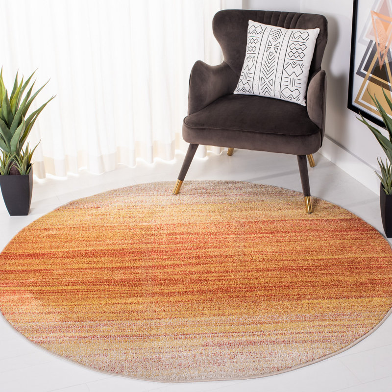 Merethe Performance Abstract Rug, Round 6'