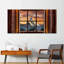 " Window To Himalayas Multi Piece Canvas Print " by Paradise Art Collectives 3 - Pieces-1579075610