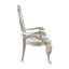 Ensemble de 2 chaises avec accoudoirs en tissu et finition champagne Bemment