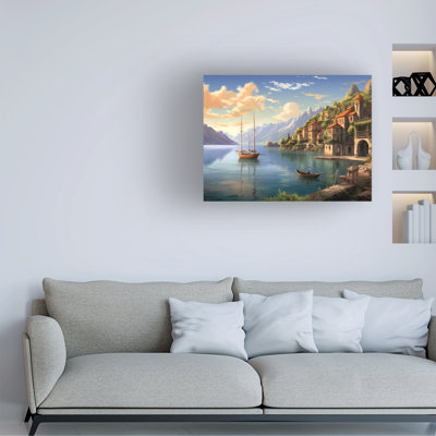 Art mural sur toile tendue - Imagine It Images «Italian Marina», décoration murale pour le salon, la chambre à coucher ou le bureau - 14 x 19
