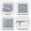 Table de chevet 2 tiroirs Gaines Grey-123404887