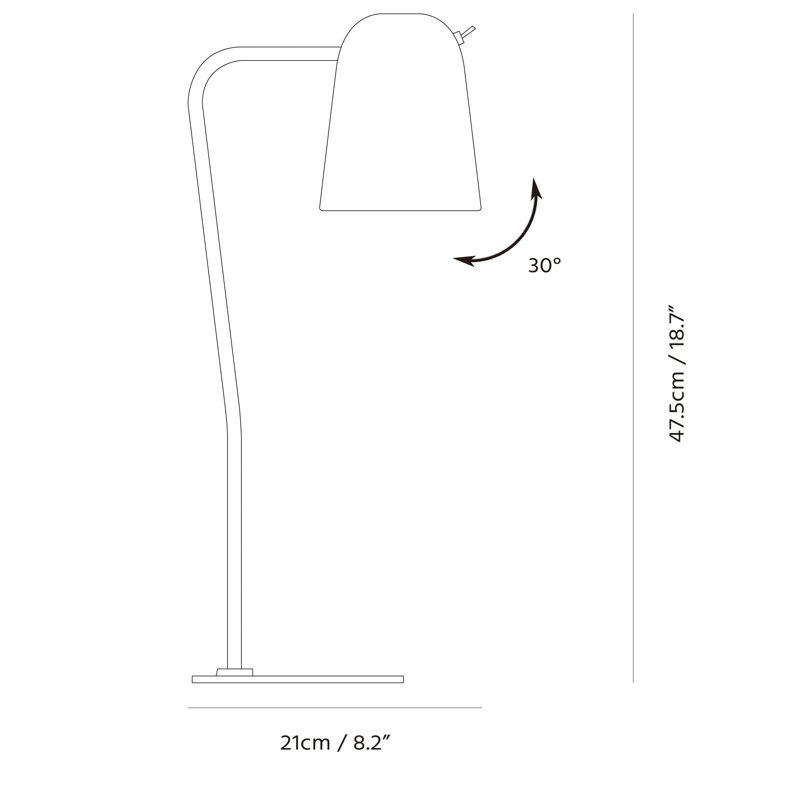 Dobi Table Lamp, Copper/Black