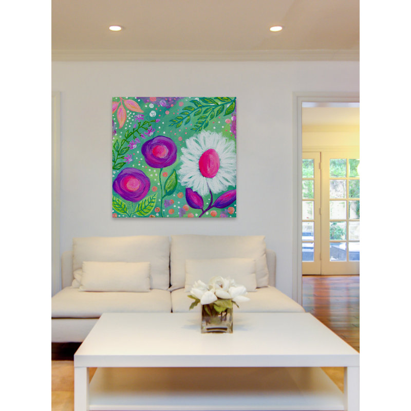 «Flowers for Lydia» par Jill Lambert - reproduction sur toile, H 48 po x l 48 po x P 1,5 po