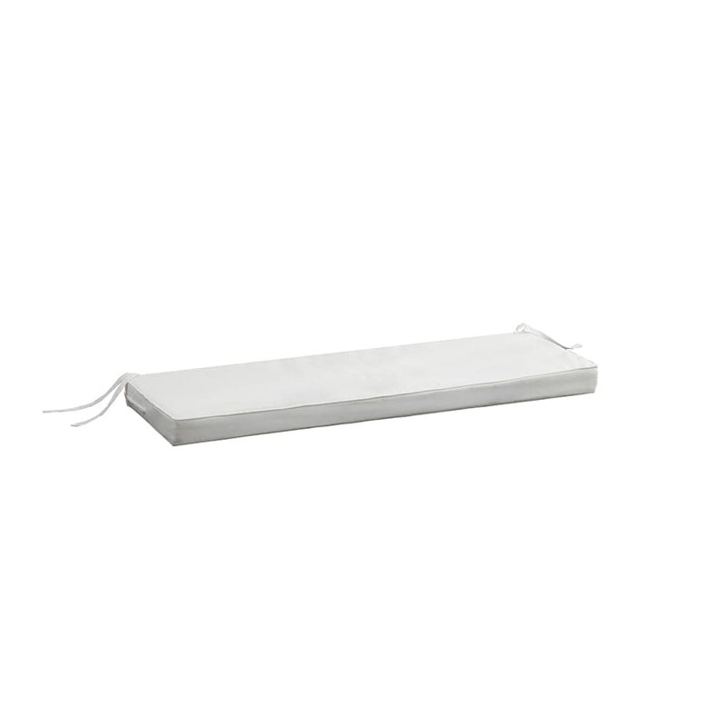  Coussin de banc 45 po x 17 po x 2 po, blanc, 2", L 45 po x P 17 po, Blanc
