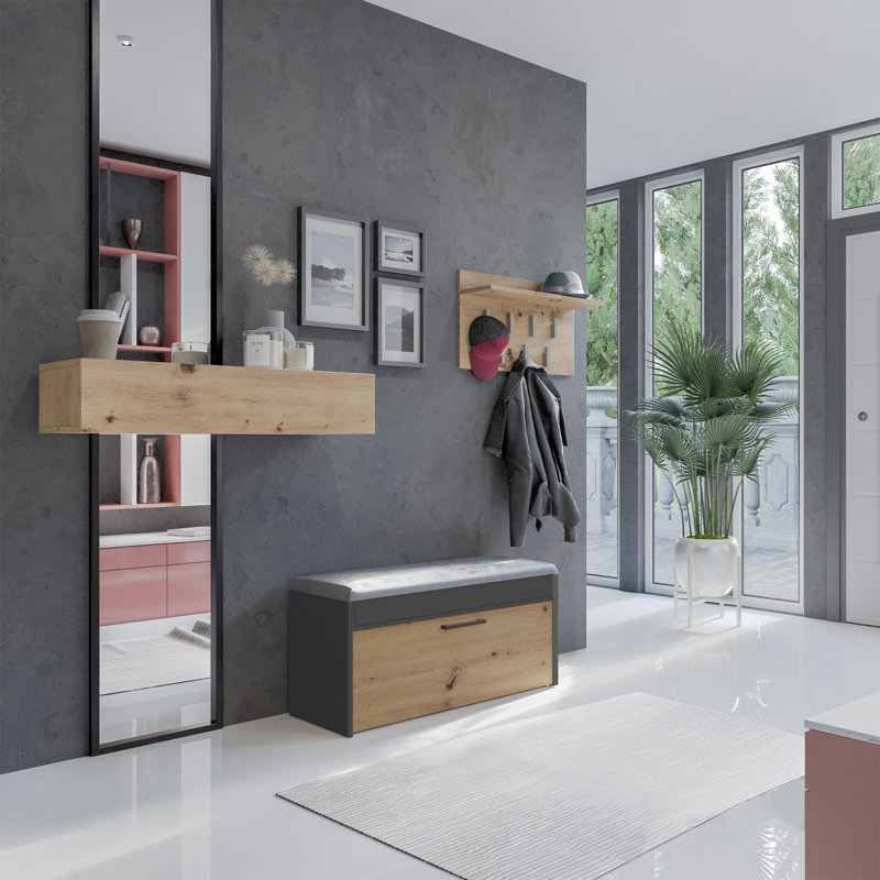 Shoe Storage, Anthracite / Artisan oak