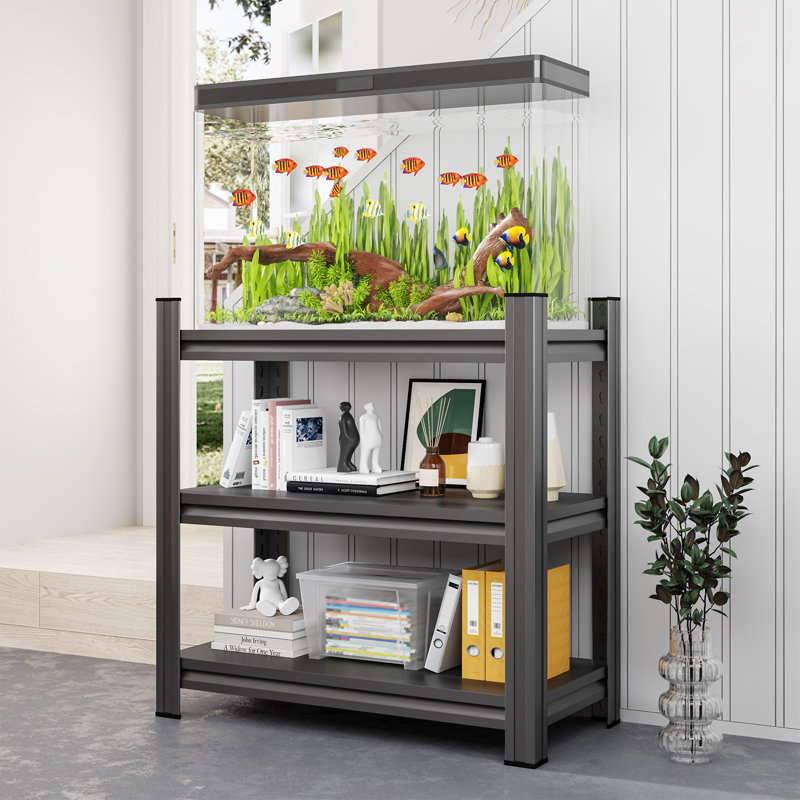 3 Tier Metal Shelves, 31.5" H x 31.5" W x 13.77" D