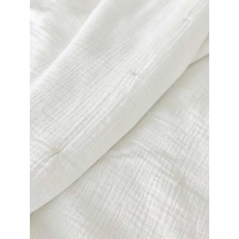 Quilt Set, White, Queen Quilt + 2 Shams