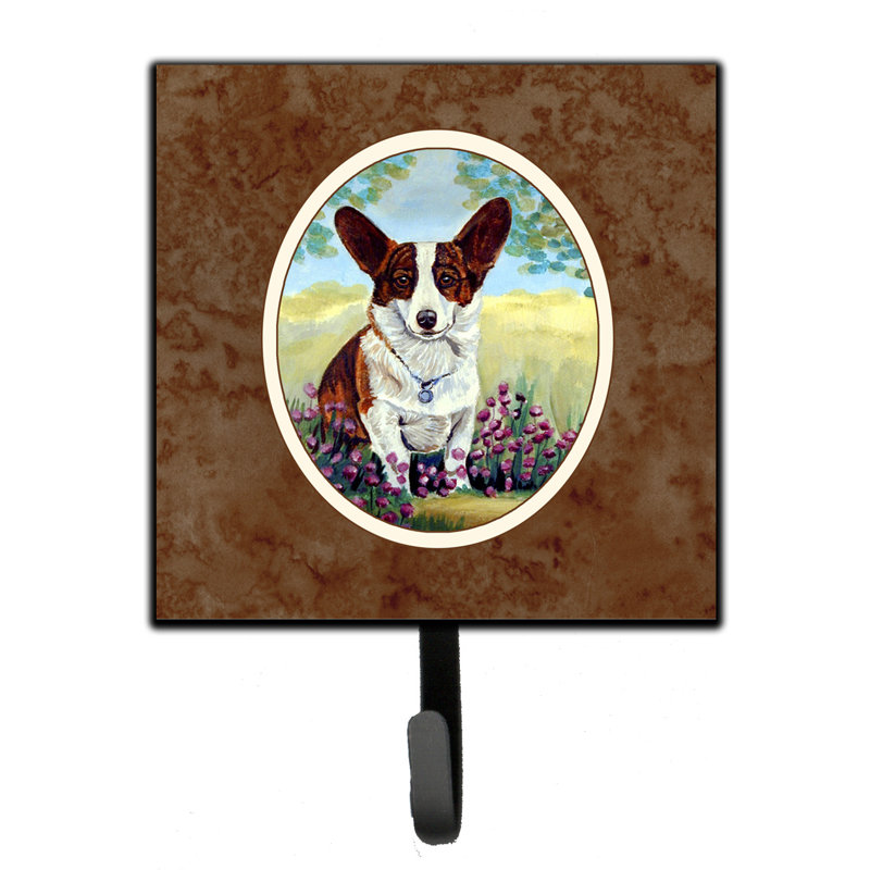 Organisateur de clés murales avec crochets clés french bouledogue Pelin, Brun, jaune, noir, Cardigan Corgi