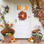 Couronne d'automne 18 po pour porte d'entrée avec tournesols, citrouilles, pommes de pin et baies-129505535