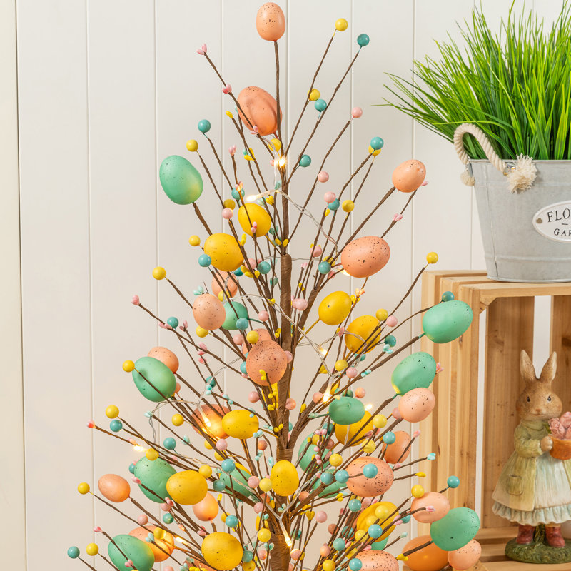 Pre-Lit Easter Eggs Artificial Tree