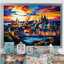 City Québec Popart, reproduction d'art sur toile-1053636626-1053636625