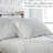 Southshore Fine Linens Geometric Maze Sheet Set in White and Taupe, Double-Brushed Microfiber Geometric Print Bedding with 14-Inch Deep Pocket, 1 Flat Sheet, 1 Fitted Sheet and 2 King Pillowcases, California King-1296610107-1296610106