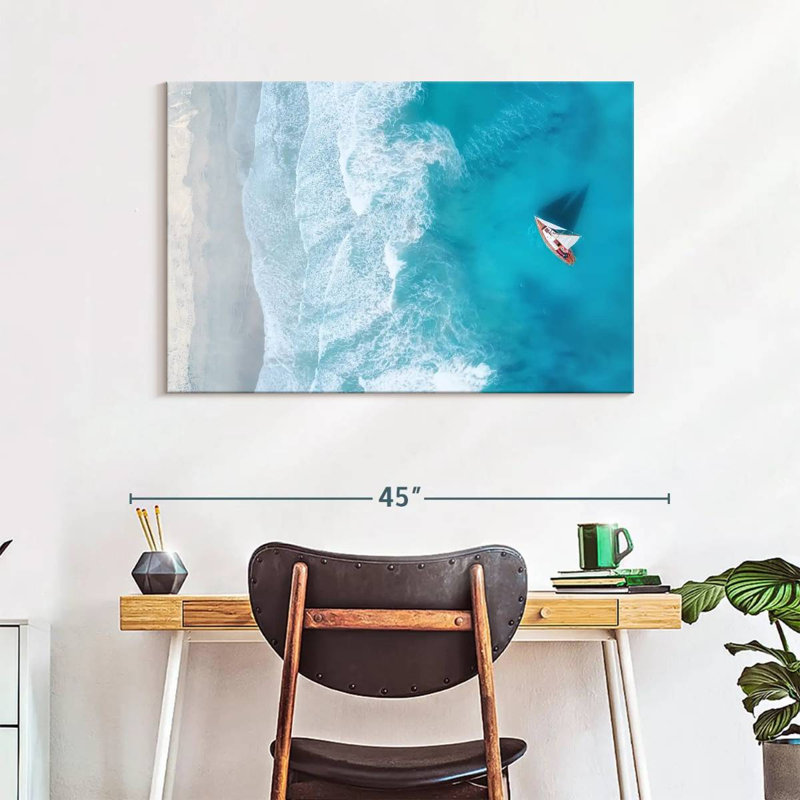 Yacht de mer turquoise Gillard, H 26 po x l 39 po