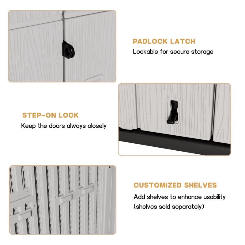 Remise de rangement d'extérieur 57 pieds cubes KINYING