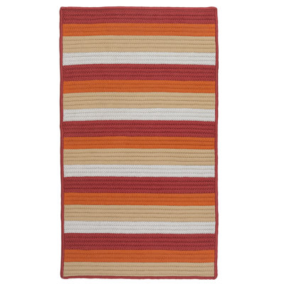 Wilkesboro Striped Orange/Red Area Rug