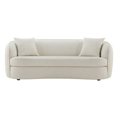 Assel 85'' kidney-shaped Cloud-Curve Upholstered Sofa