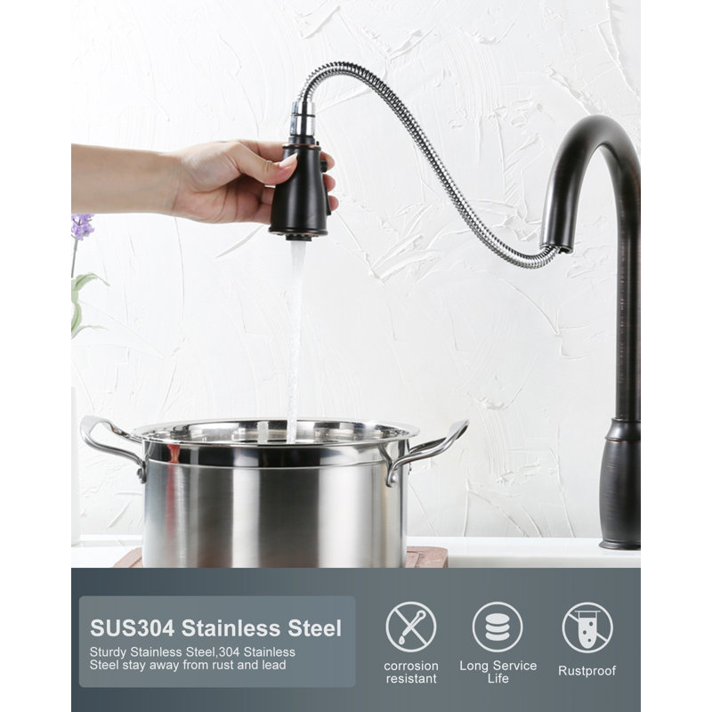 Pull Down Kitchen Faucet Head Replacement, Oil Rubbed Bronze
