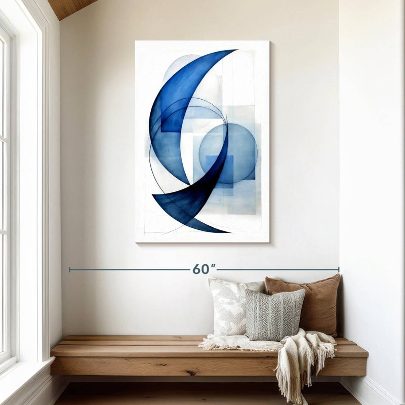 Avery Dynamic Blue Circles II, 45" H x 30" W