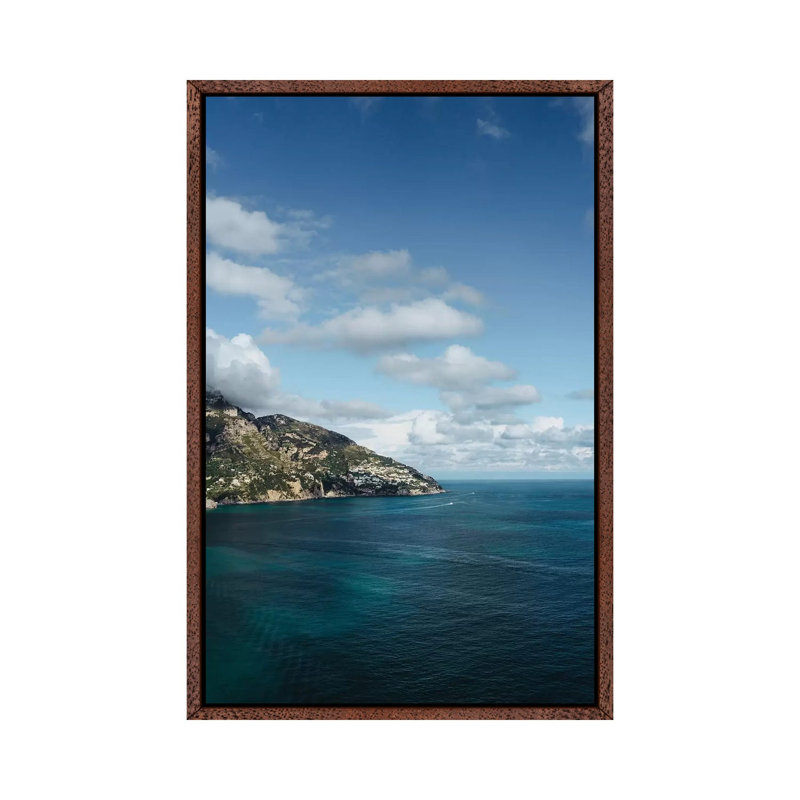 Amalfi Coast IX by Bethany Young - Print on Canvas, 152.4cm H x 101.6cm W x 3.81cm D, Classic Brown Wood Framed