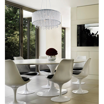 Lustre cylindrique unique à 10 lumières Natalia
