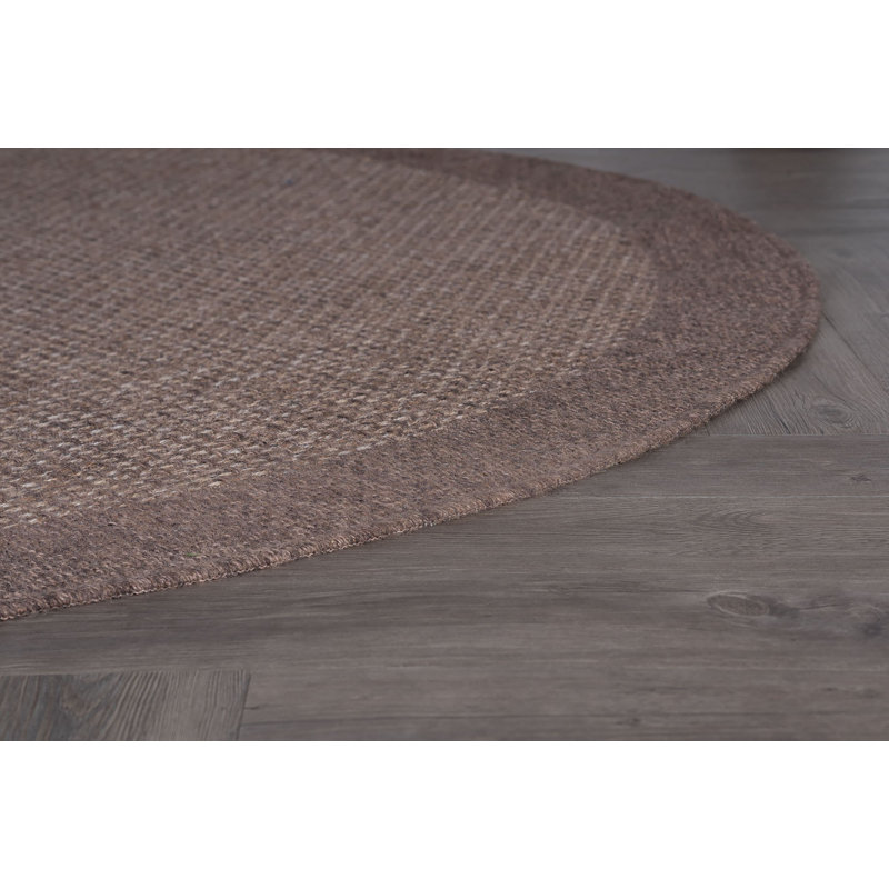 Tapis brun moderne Wallaston, Rond 5 pi 1 po